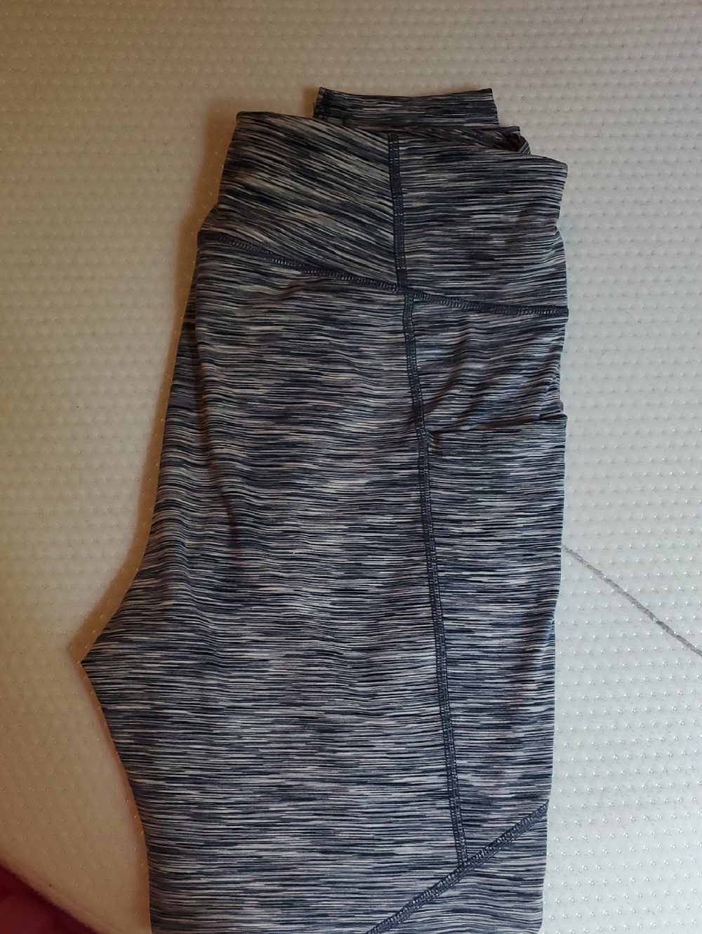 Athletic Works Black and Gray Space-Dye Leggings